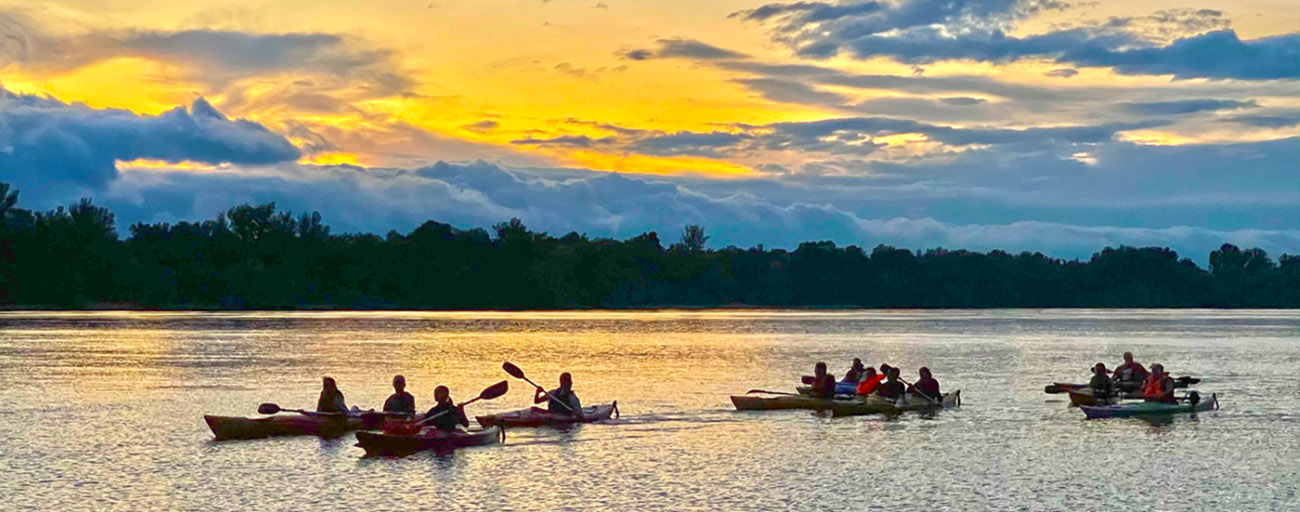 dunai naplementés kezdő kajak oktatás